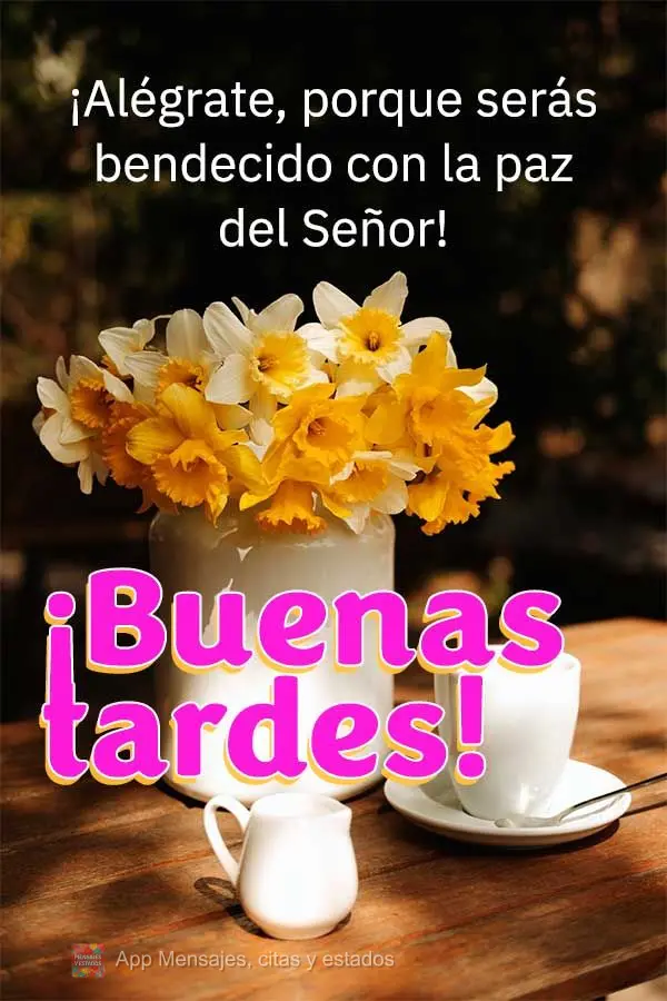 Alegre-se, pois você será abençoado com a paz do Senhor! Boa tarde!