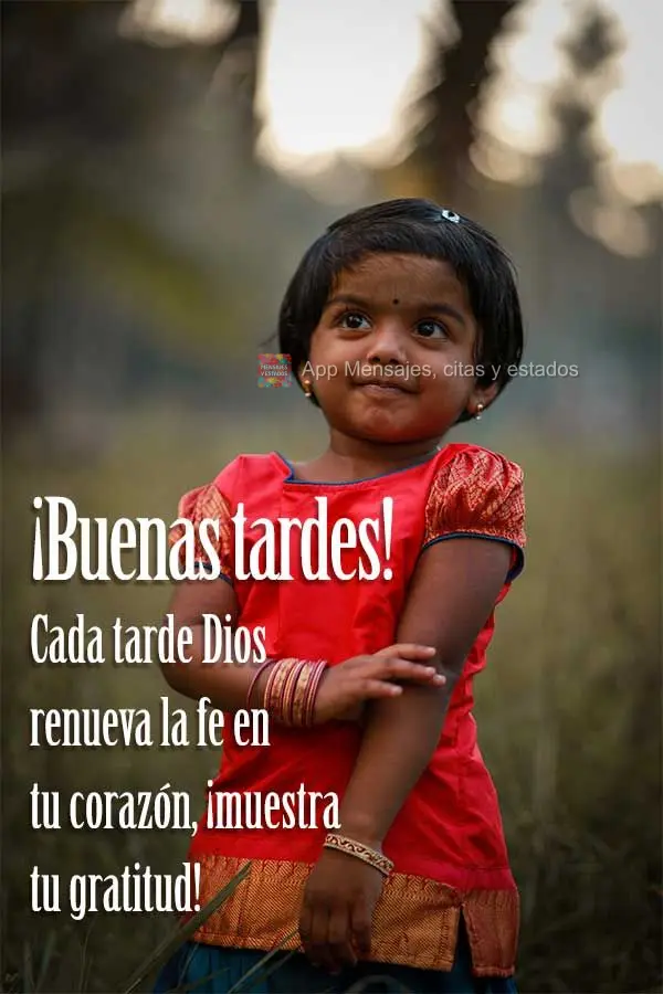 Todas as tardes Deus renova a fé em seu coração, demonstre a sua gratidão! Boa tarde!