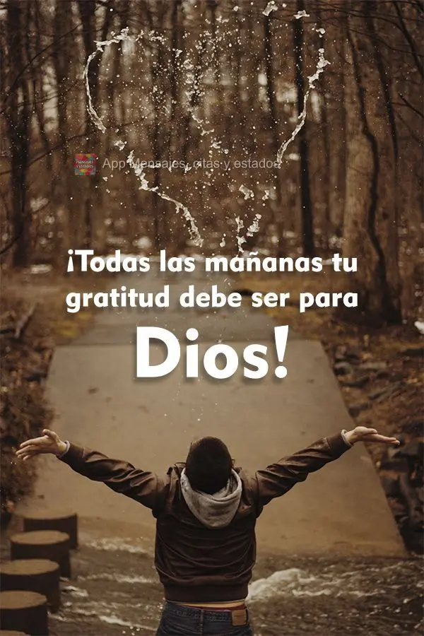 Todas as manhãs a sua gratidão deve ser para Deus!