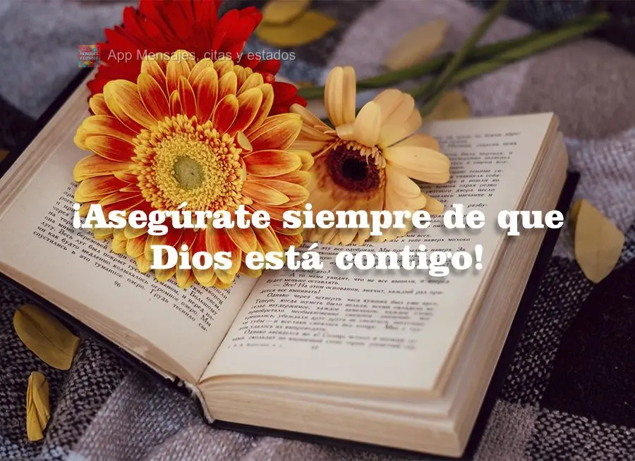 ¡Asegúrate siempre de que Dios está contigo!