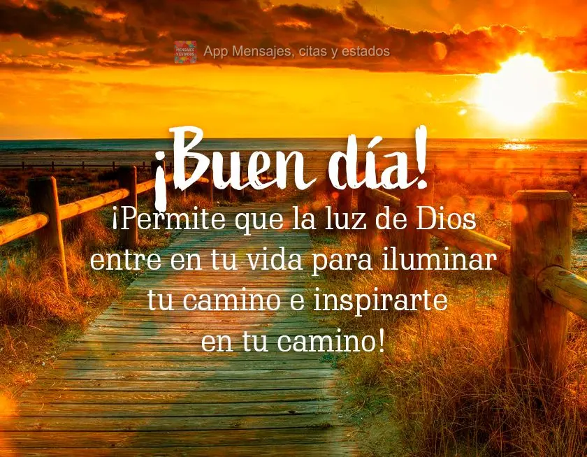 Permita que a luz de Deus entre em sua vida para iluminar o seu caminho e lhe inspirar em sua caminhada! Bom dia!