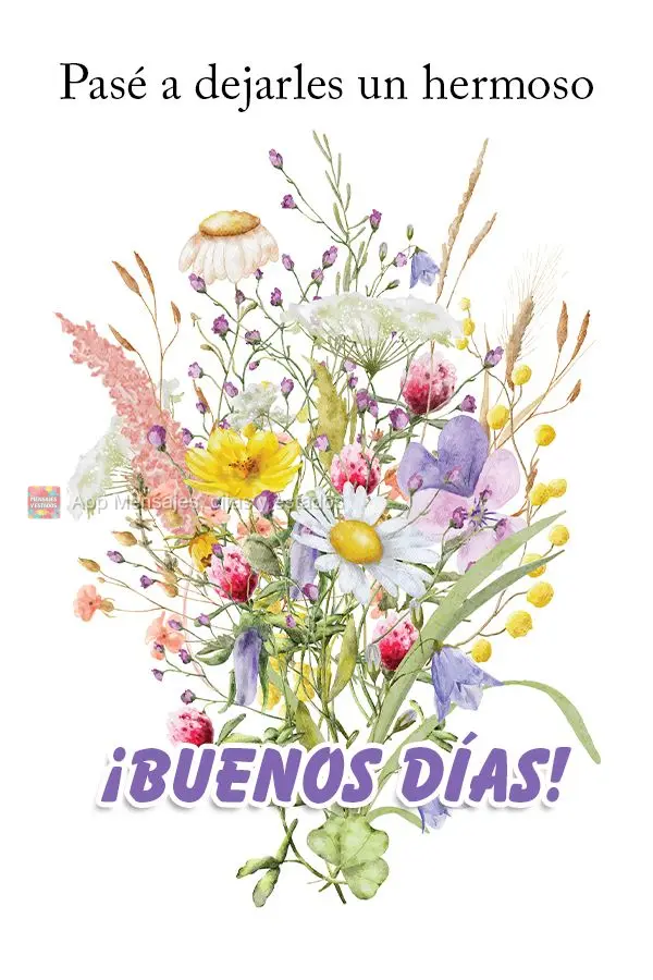 Passei aqui para deixar um lindo
 Bom dia para você!