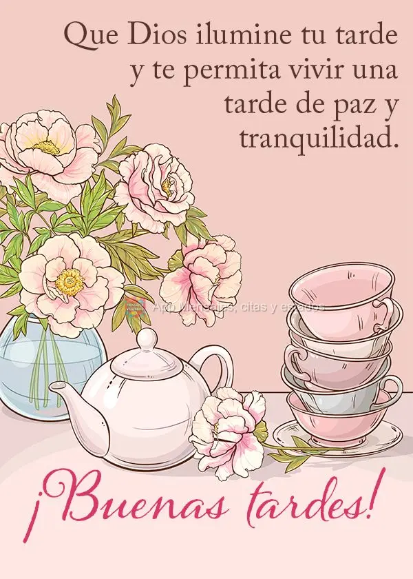 Que Deus ilumine a sua tarde e lhe permita viver uma tarde de paz e tranquilidade. Boa tarde! 