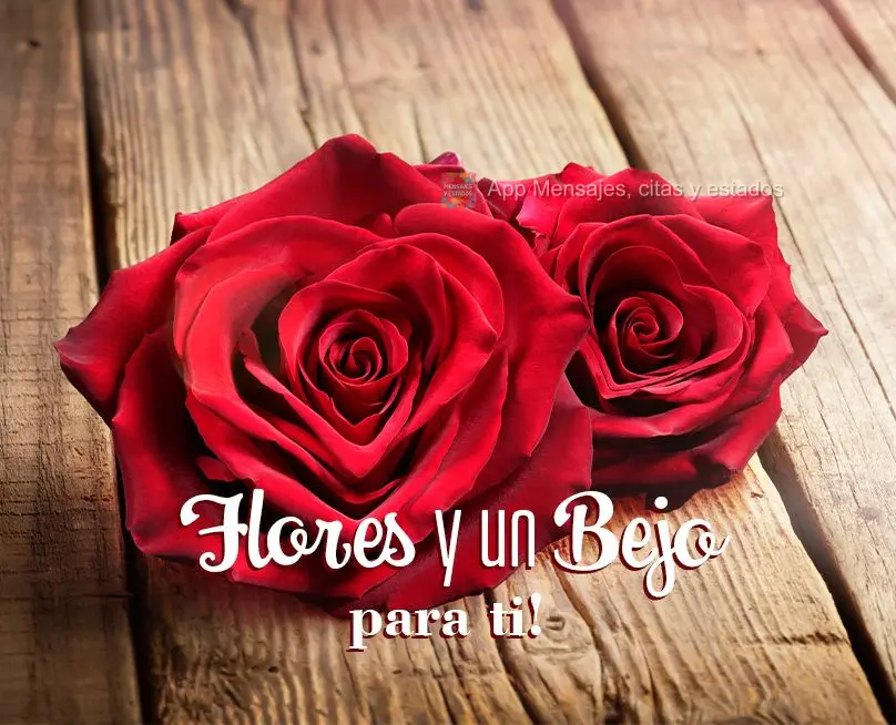 Flores y un beso para ti!