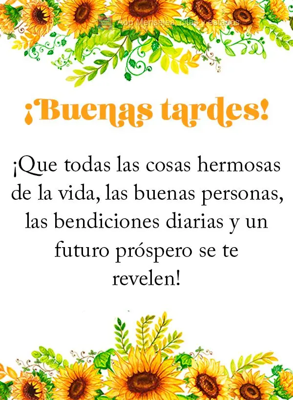 Que se revele a você todas as coisas bonitas da vida, pessoas de bem, bênçãos diárias e um futuro próspero!  Boa tarde!