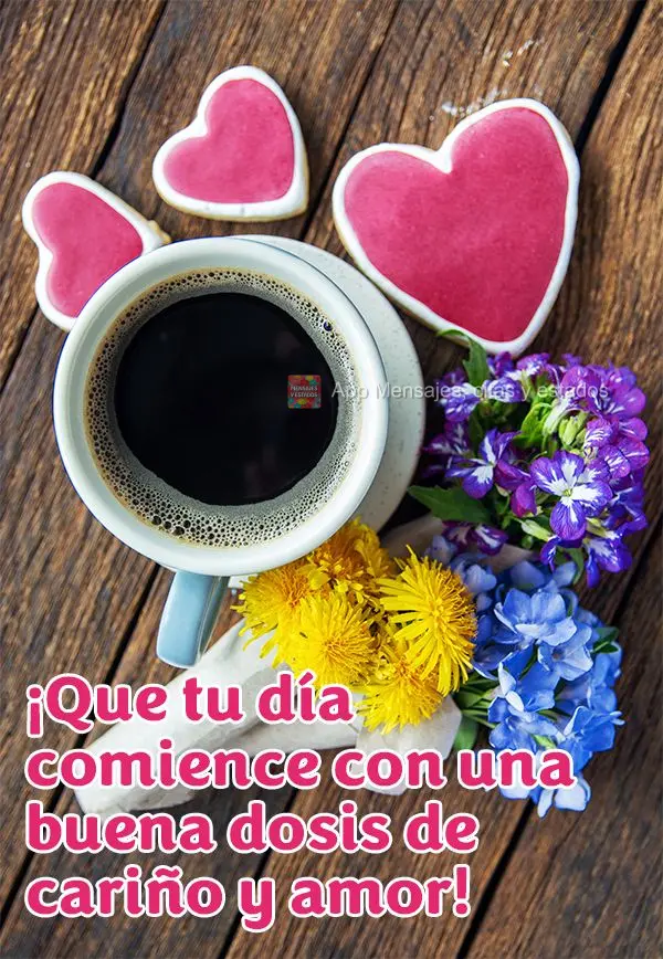 Que o seu dia comece com uma boa dose de carinho e amor!