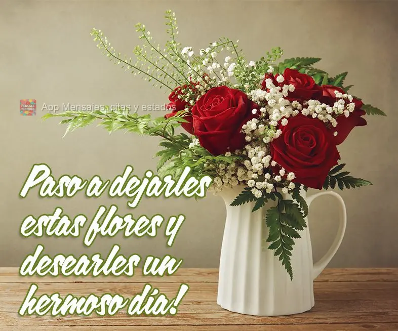 Paso a dejarles estas flores y desearles un hermoso día!