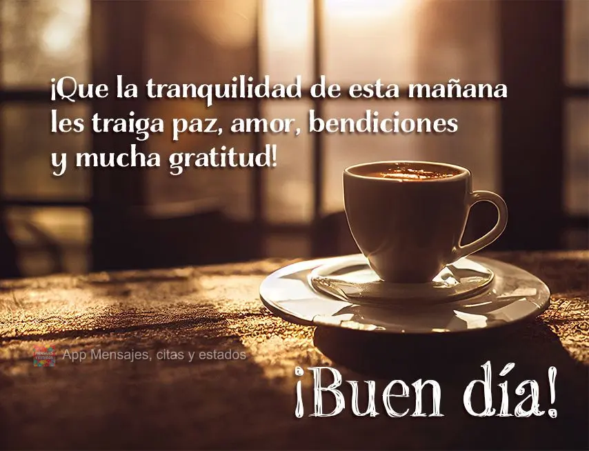 Que a tranquilidade desta manhã lhe traga paz, amor, bênçãos e muita gratidão!  Bom dia!