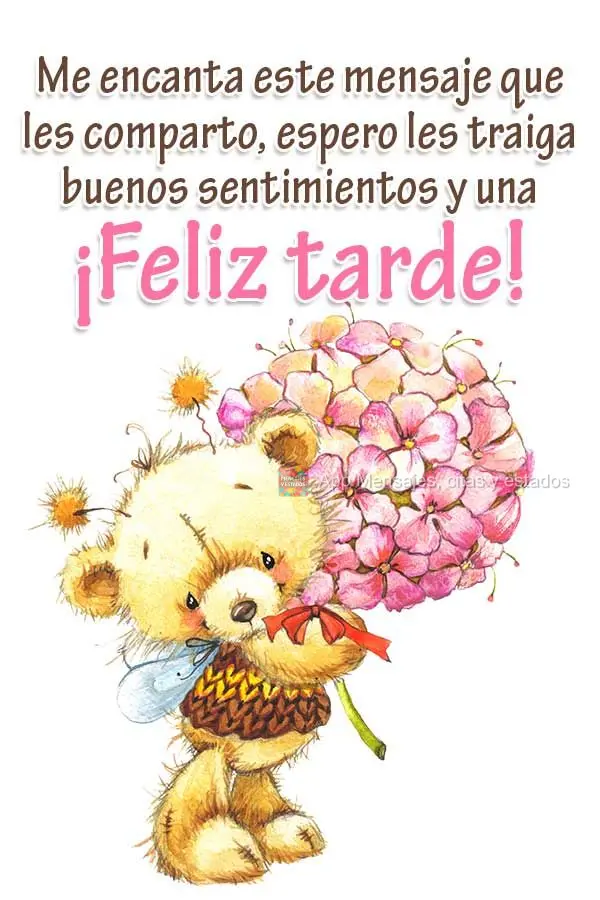 Me encanta este mensaje que les comparto, espero les traiga buenos sentimientos y una ¡Feliz tarde!