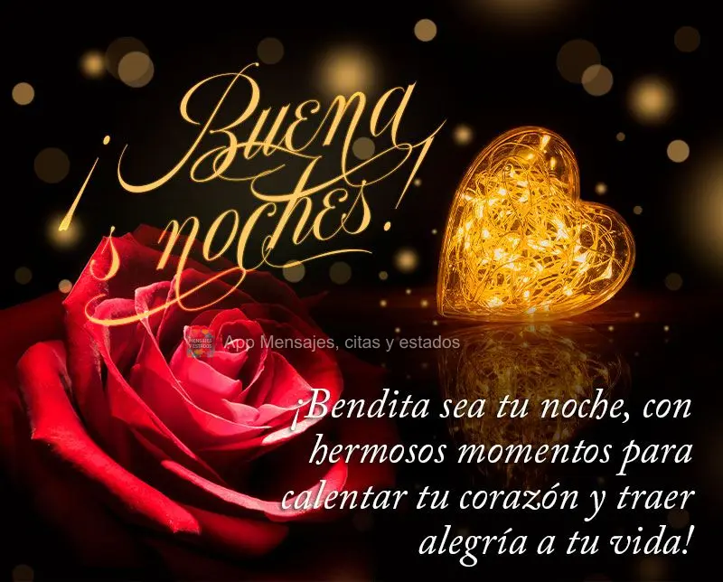 Abençoada seja a sua noite, com lindos momentos para aquecer o seu coração e trazer alegria para a sua vida! Boa noite!