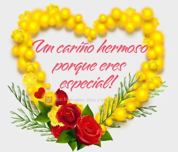 Un cariño hermoso porque eres especial!