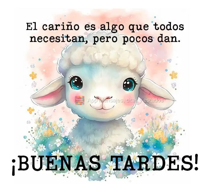 O carinho é algo que todos precisam, mas poucos dão. Boa tarde!