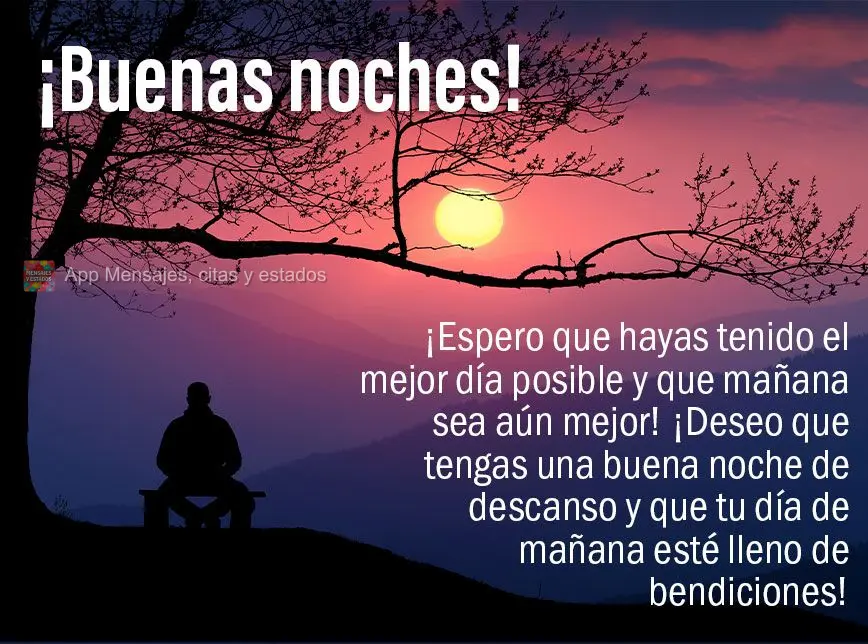 Espero que você tenha aproveitado o dia da melhor forma possível e que amanhã seja ainda melhor! Desejo que você tenha uma boa noite de descanso e qu...