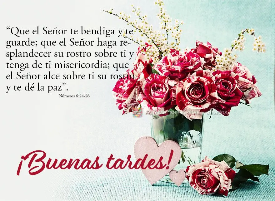 "Que o Senhor te abençoe e te guarde; Que o Senhor faça resplandecer o seu rosto sobre ti e te conceda graça; Que o Senhor levante o seu rosto sobre t...