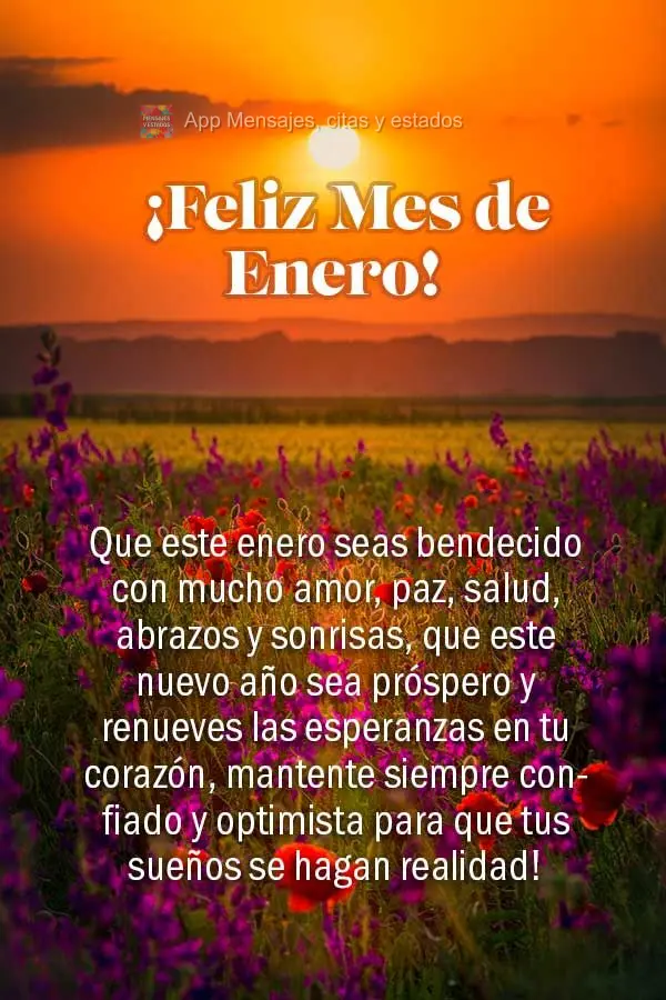 Que neste mês de Janeiro você seja abençoado com muito amor, paz, saúde, abraços e sorrisos, que seja próspero o esse novo ano e que renove as espe...