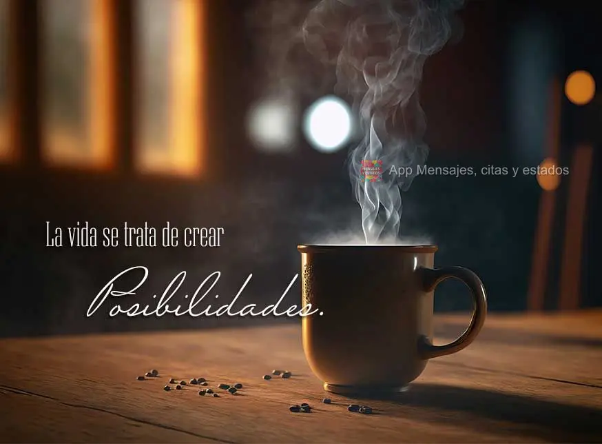 La vida se trata de crear posibilidades.