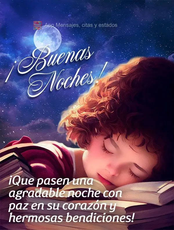 ¡Que pasen una agradable noche con paz en su corazón y hermosas bendiciones! ¡Buenas noches!