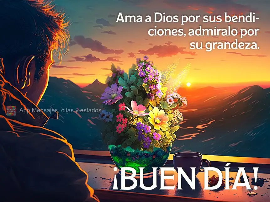 Ama a Deus por suas bênçãos, admira-o por sua grandeza. Bom dia!