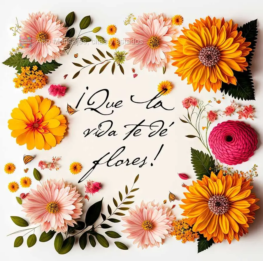 ¡Que la vida te dé flores!