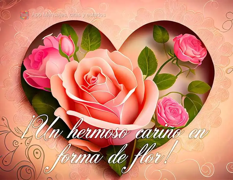 ¡Un hermoso cariño en forma de flor!