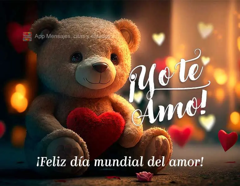 ¡Feliz día mundial del amor! ¡Yo te amo!