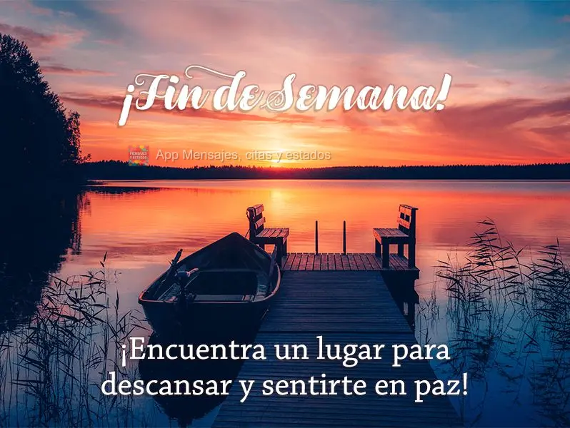 Encontre um lugar para descansar a mente, e se sentir em paz! Final de Semana! 