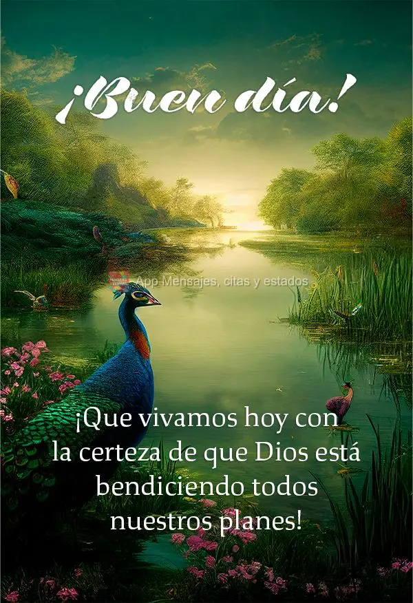 Que possamos viver o dia de hoje com a certeza que Deus está abençoando todos os nossos planos! Bom dia!