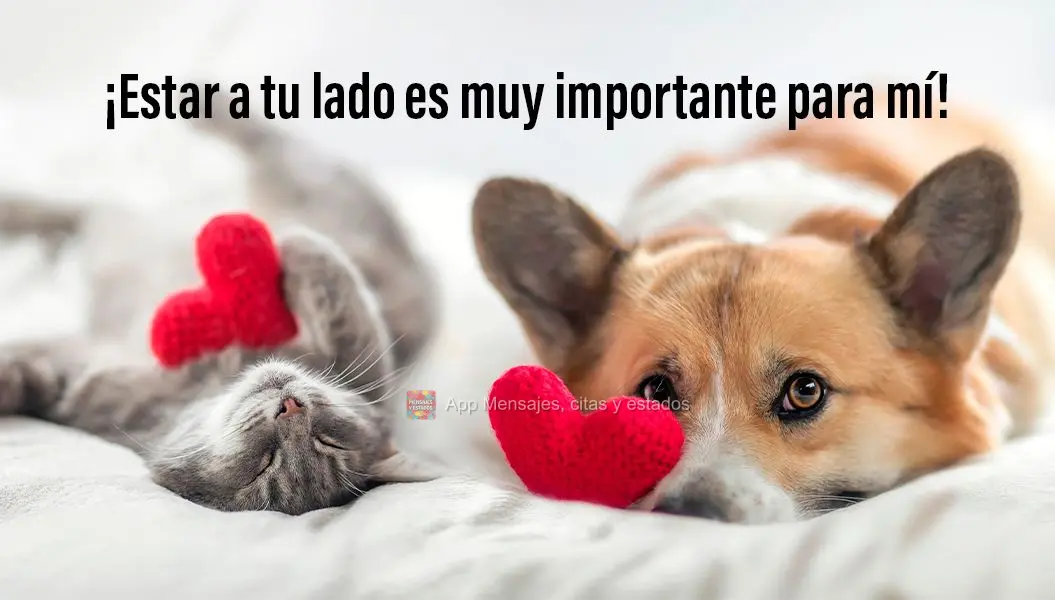 ¡Estar a tu lado es muy importante para mí!