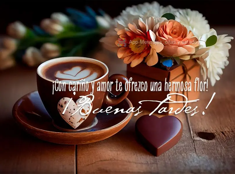 ¡Con cariño y amor te ofrezco una hermosa flor! ¡Buenas tardes!