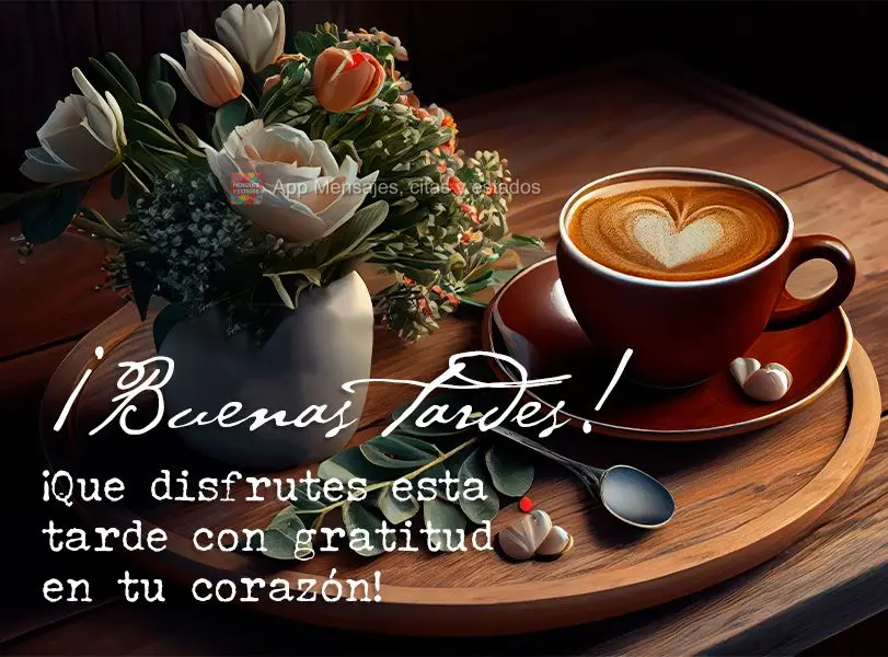 Que possa apreciar esta tarde com gratidão no coração! Boa tarde!