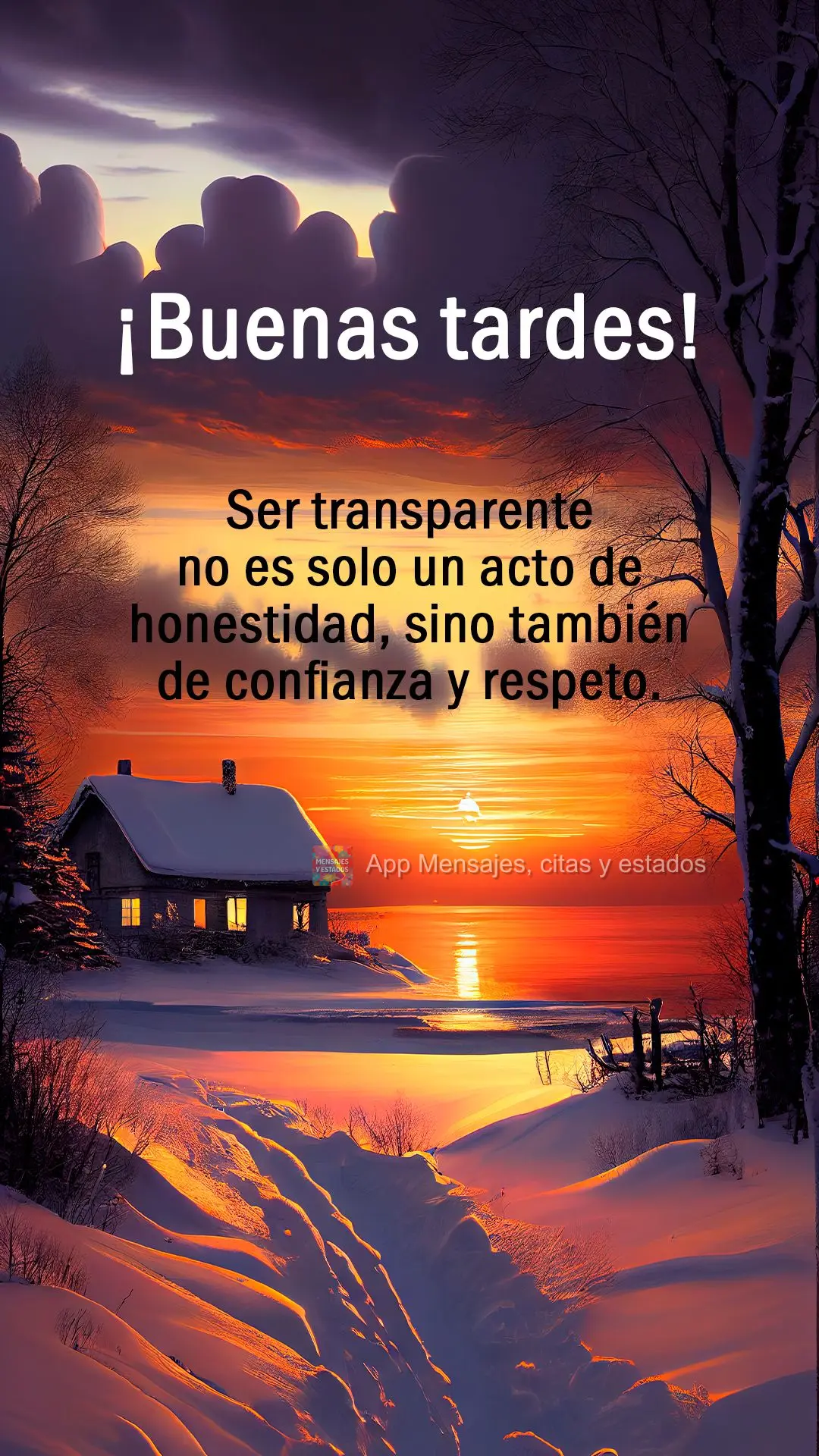 Ser transparente no es solo un acto de honestidad, sino también de confianza y respeto. ¡Buenas tardes!