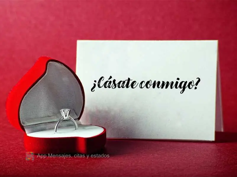 ¿Cásate conmigo?