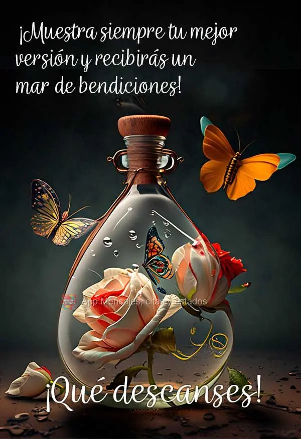 Mostre sempre a sua melhor versão e receberá um mar de bênçãos! Bom descanso!