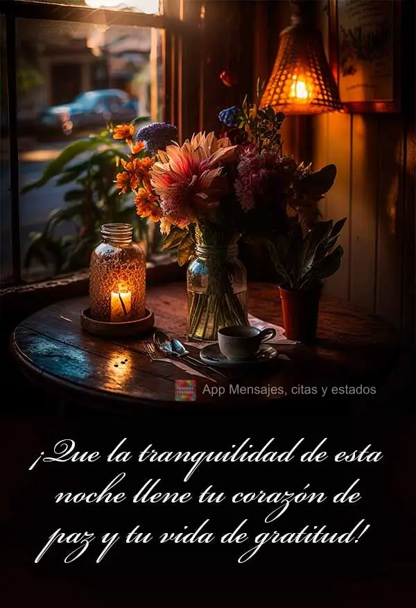¡Que la tranquilidad de esta noche llene tu corazón de paz y tu vida de gratitud!