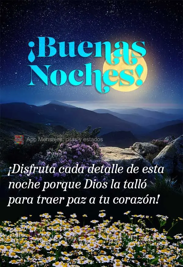 Aprecie cada detalhe desta noite porque Deus a esculpiu para trazer paz para o seu coração! Boa noite!