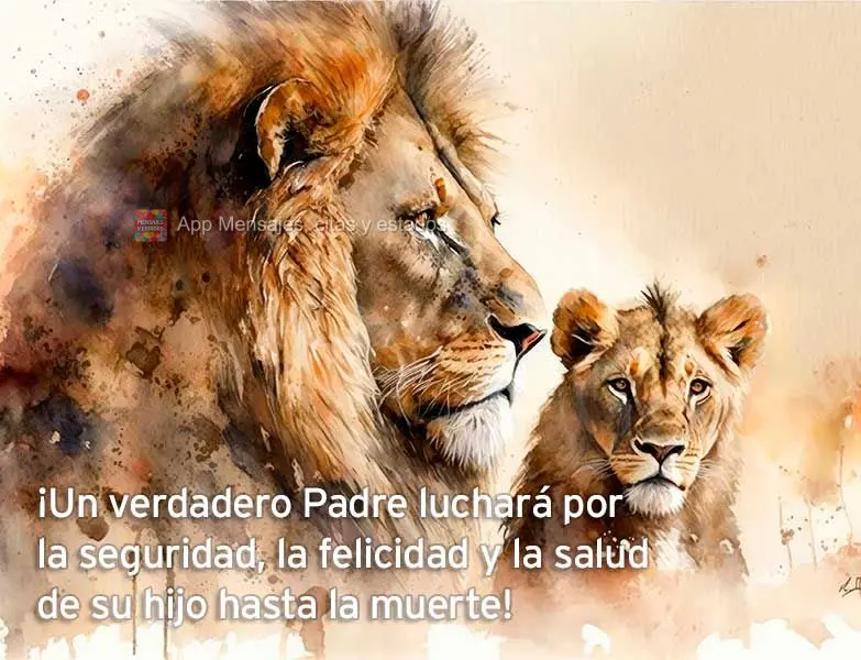 Um verdadeiro Pai lutará pela segurança, felicidade e saúde de seu filho até a morte!