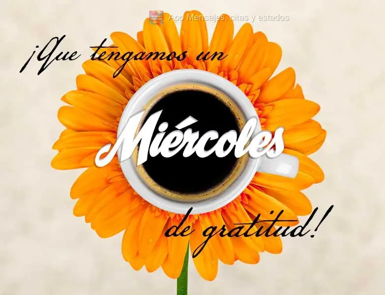 ¡Que tengamos un miércoles de gratitud!