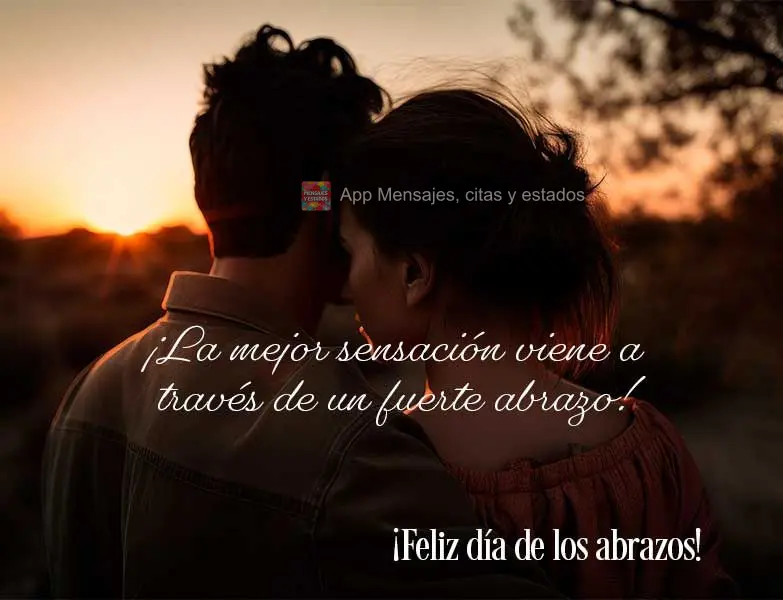 O melhor sentimento vem através de um abraço apertado! Feliz dia do Abraços!