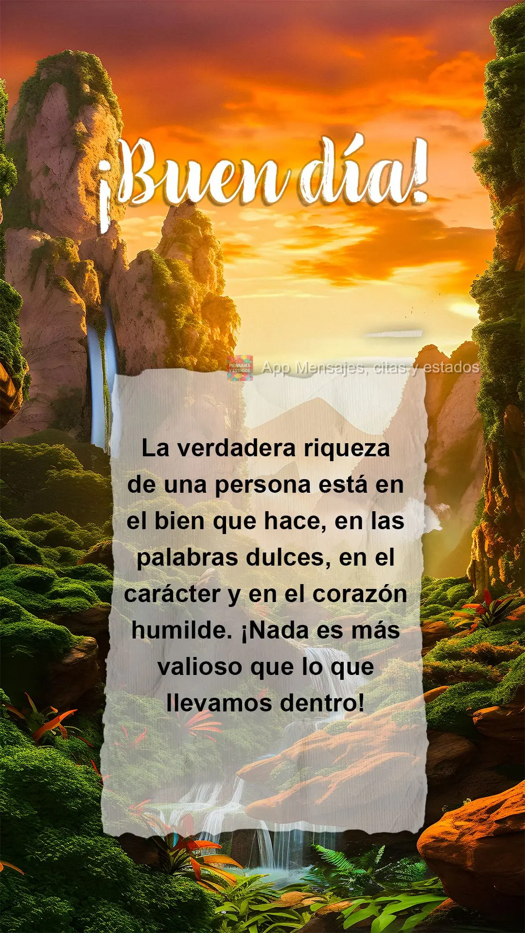 La verdadera riqueza de una persona está en el bien que hace, en las palabras dulces, en el carácter y en el corazón humilde. ¡Nada es más valioso q...