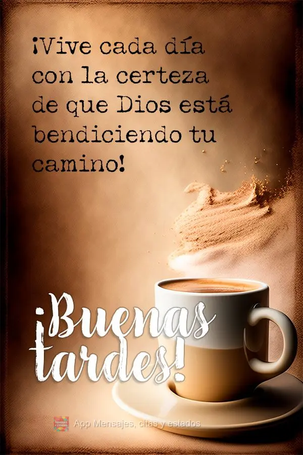 Viva todos os dias com a certeza que Deus está abençoando seu caminho! Boa tarde!