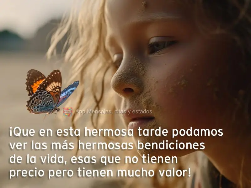 Que nesta linda tarde possamos enxergar as bênçãos mais lindas da vida, as que não tem preço mas tem muito valor!