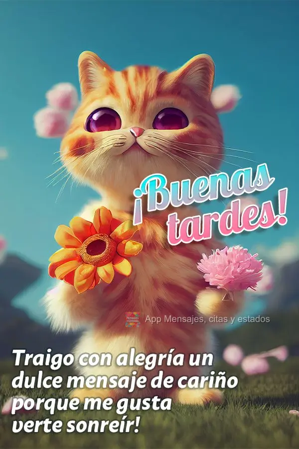 Trago com alegria uma doce mensagem de carinho porque gosto de te ver sorrir! Boa tarde!