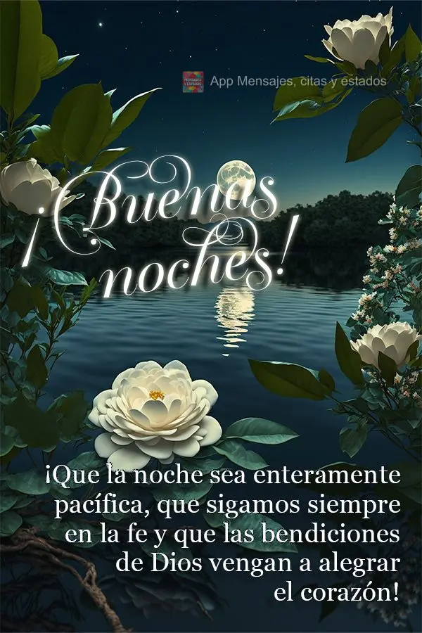 Que a noite seja inteiramente paz, que possamos seguir sempre na fé e que as bênçãos de Deus venham para alegrar o coração! Boa noite!