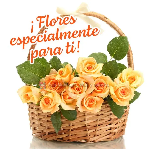 ¡Flores especialmente para ti!