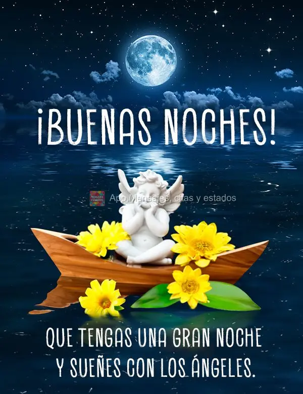 Tenha uma ótima noite e sonhe com os anjos. Boa noite!