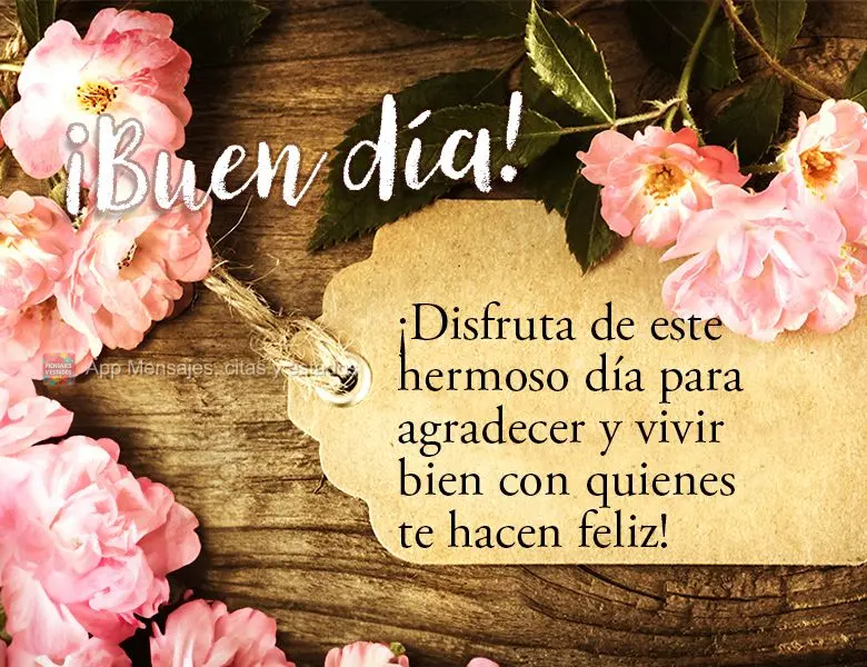 Aproveite este lindo dia para agradecer e viver bem com quem te faz feliz! Bom dia!