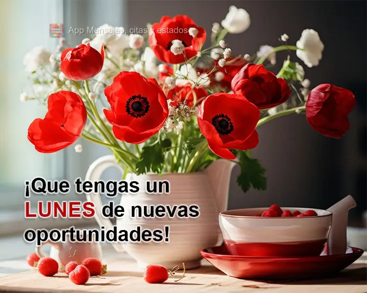 ¡Que tengas un lunes de nuevas oportunidades!