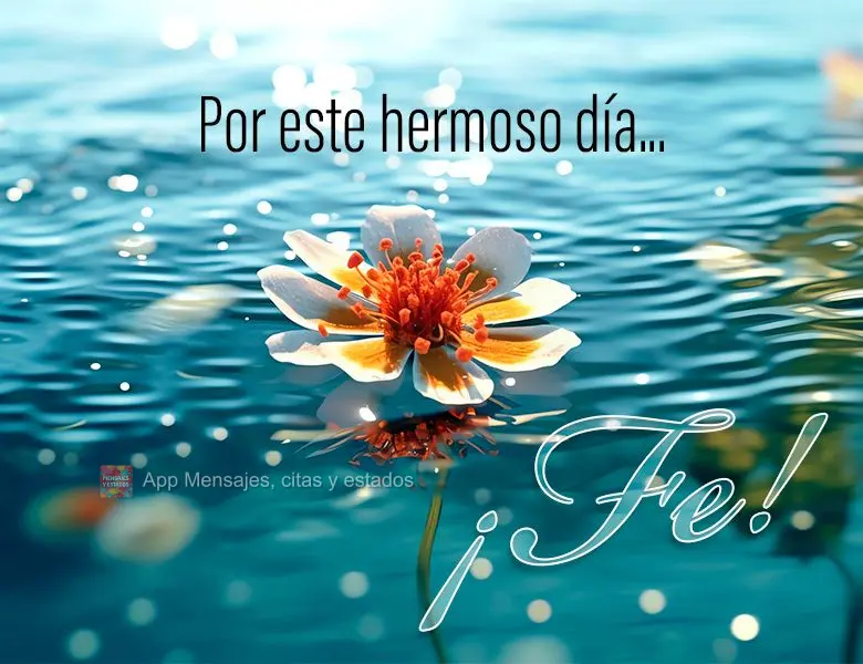 Por este hermoso día... ¡Fe!