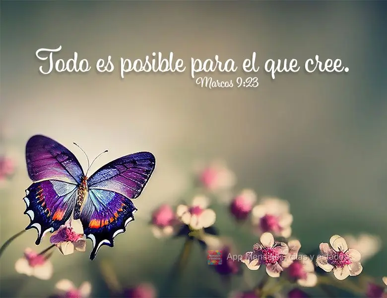 Todo es posible para el que cree. Marcos 9:23