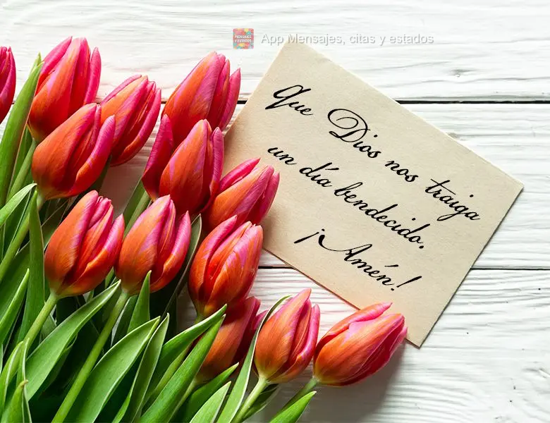 Que Dios nos traiga un día bendecido. ¡Amén!